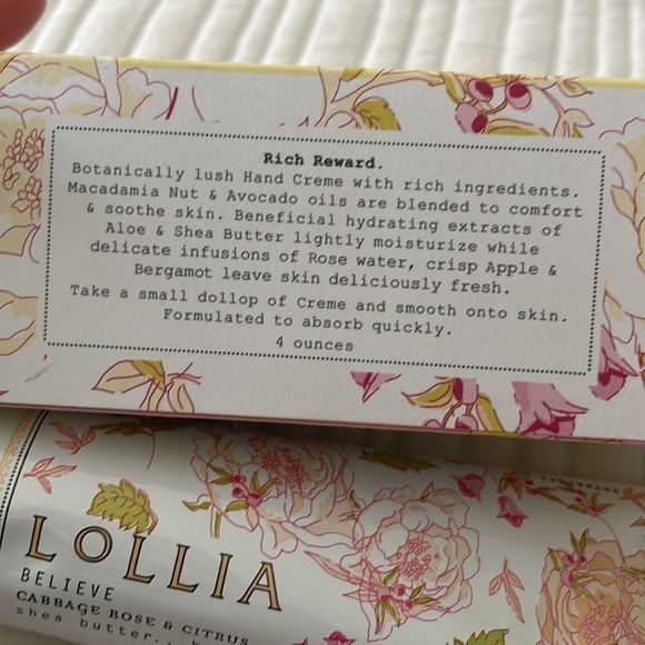 Anthropologie Lollia Shea Butter Hand Cream Canbage Rose & Citrus NWTB - Picture 5 of 5